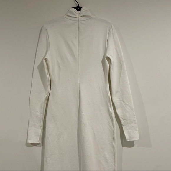 Nonchalant label long sleeve turtle neck maxi dress sz small high slit stretchy - Picture 4 of 5